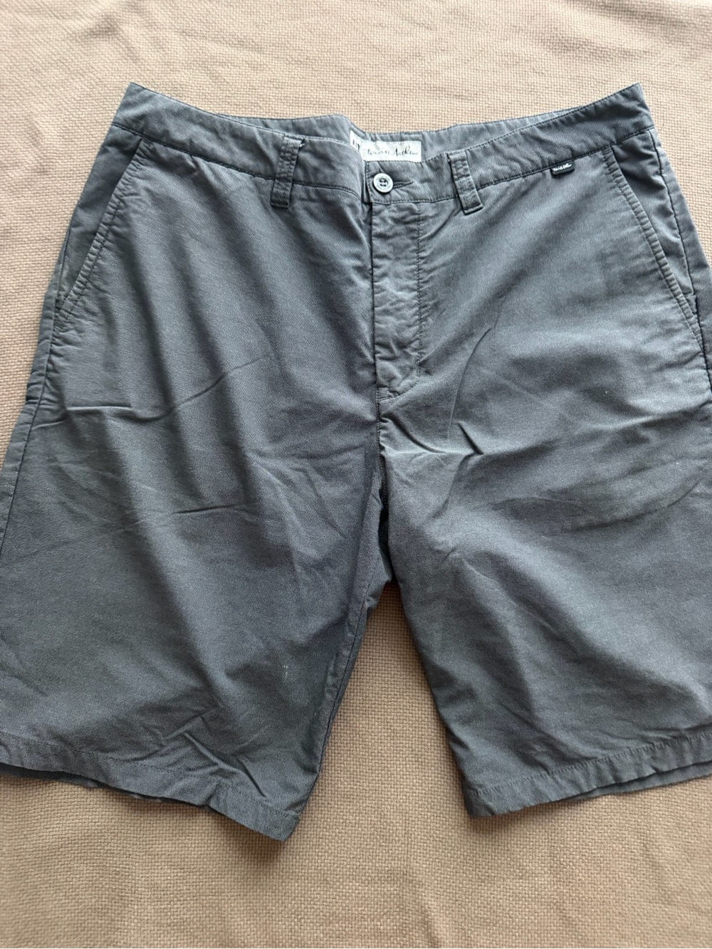 Travis Mathew Charcoal Gray Flat Front Shorts